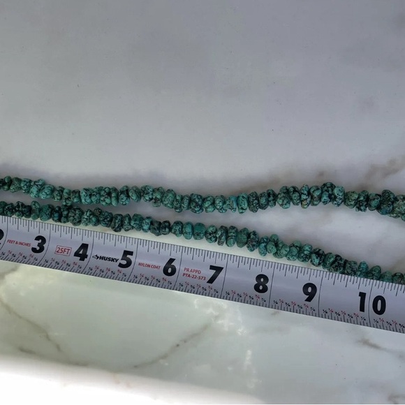 Raw Turquoise rock necklace Native American Jewelry Vintage Antique Beautiful - Picture 5 of 5